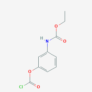 molecular formula C10H10ClNO4 B8679386 3-[(Ethoxycarbonyl)amino]phenyl carbonochloridate CAS No. 54041-64-4