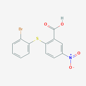 molecular formula C13H8BrNO4S B8679387 Benzoic acid, 2-[(2-bromophenyl)thio]-5-nitro- 