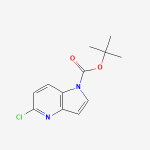 molecular formula C12H13ClN2O2 B8679429 tert-butyl 5-chloro-1H-pyrrolo[3,2-b]pyridine-1-carboxylate 