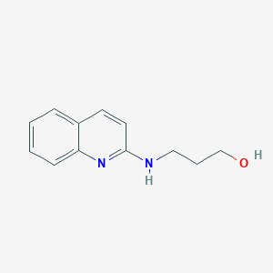 molecular formula C12H14N2O B8679483 2-[3-Hydroxypropylamino]quinoline 