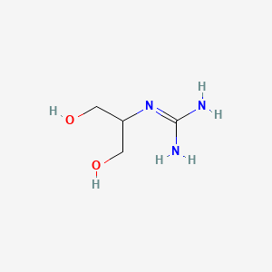 molecular formula C4H11N3O2 B8679491 1-(1,3-Dihydroxypropan-2-yl)guanidine 