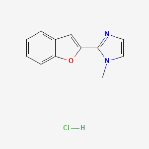 molecular formula C12H11ClN2O B8679518 1H-Imidazole, 2-(2-benzofuranyl)-1-methyl-, monohydrochloride CAS No. 150985-45-8