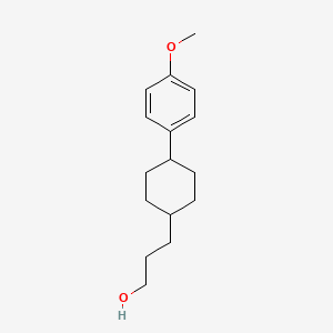 molecular formula C16H24O2 B8679525 3-[4-(4-Methoxyphenyl)cyclohexyl]propan-1-ol CAS No. 138828-54-3