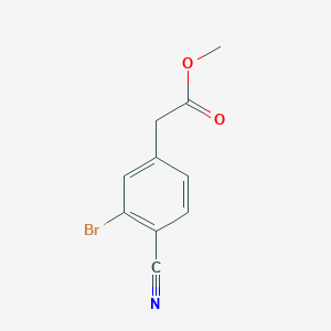 molecular formula C10H8BrNO2 B8679567 Methyl (3-bromo-4-cyanophenyl)acetate 