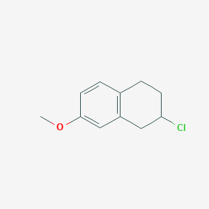 molecular formula C11H13ClO B8679606 2-Chloro-7-methoxy-1,2,3,4-tetrahydronaphthalene 