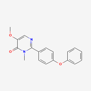 molecular formula C18H16N2O3 B8679615 5-methoxy-3-methyl-2-(4-phenoxyphenyl)pyrimidin-4(3H)-one 