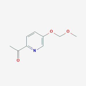 molecular formula C9H11NO3 B8679655 1-(5-Methoxymethoxy-pyridin-2-yl)-ethanone 