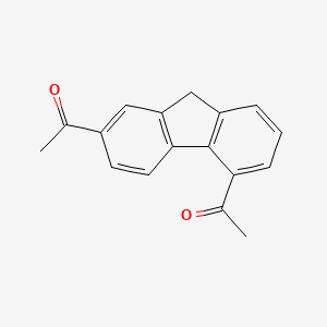 molecular formula C17H14O2 B8679775 1,1'-(9H-Fluorene-2,5-diyl)diethanone CAS No. 60505-53-5