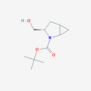 molecular formula C11H19NO3 B8679803 (3S)-tert-butyl 3-(hydroxymethyl)-2-azabicyclo[3.1.0]hexane-2-carboxylate 