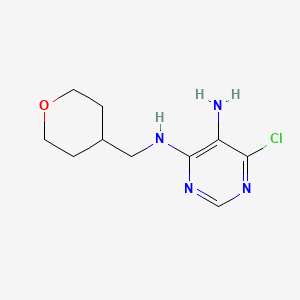 molecular formula C10H15ClN4O B8679818 6-Chloro-N*4*-(tetrahydro-pyran-4-ylmethyl)-pyrimidine-4,5-diamine 