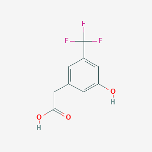 molecular formula C9H7F3O3 B8679826 3-Hydroxy-5-(trifluoromethyl)phenylacetic acid 