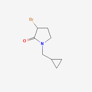 molecular formula C8H12BrNO B8679836 N-cyclopropylmethyl-3-bromopyrrolidine-2-one 