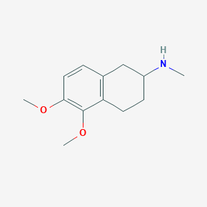 molecular formula C13H19NO2 B8679860 1,2,3,4-Tetrahydro-5,6-dimethoxy-N-methyl-2-naphthylamine CAS No. 21489-51-0