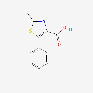 molecular formula C12H11NO2S B8679863 2-Methyl-5-p-tolyl-thiazole-4-carboxylic acid 