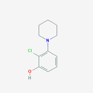 molecular formula C11H14ClNO B8679890 2-Chloro-3-(piperidin-1-yl)phenol CAS No. 88577-14-4