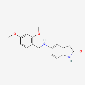 5-{[(2,4-Dimethoxyphenyl)methyl]amino}-1,3-dihydro-2H-indol-2-one