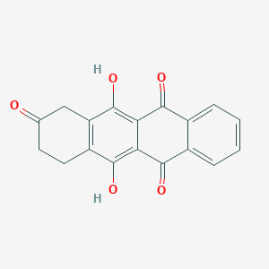 molecular formula C18H12O5 B8679955 5,12-Dihydroxy-3,4-dihydrotetracene-2,6,11(1H)-trione CAS No. 58977-09-6