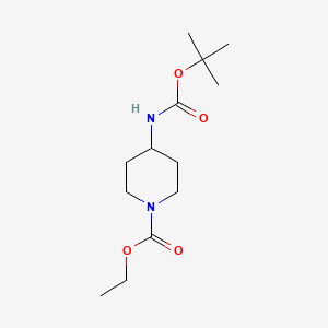 molecular formula C13H24N2O4 B8680000 4-(tert-Butoxycarbonylamino)-1-carboethoxypiperidine 