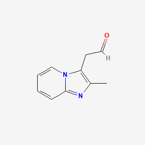 molecular formula C10H10N2O B8680032 Imidazo[1,2-a]pyridine-3-acetaldehyde,2-methyl- 