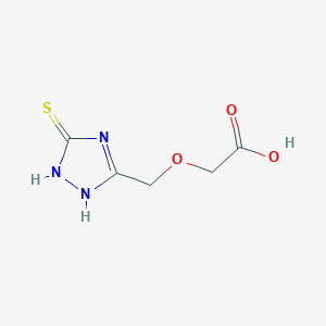 molecular formula C5H7N3O3S B8680053 [(5-Sulfanylidene-2,5-dihydro-1H-1,2,4-triazol-3-yl)methoxy]acetic acid CAS No. 61320-87-4