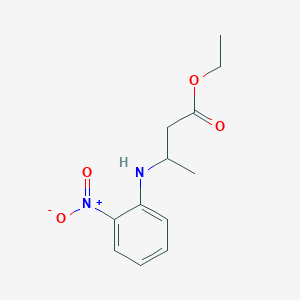 molecular formula C12H16N2O4 B8680069 Ethyl 3-(2-nitrophenylamino)butanoate 