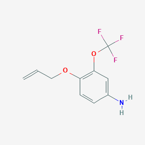 molecular formula C10H10F3NO2 B8680103 4-Allyloxy-3-trifluoromethoxyaniline CAS No. 647855-29-6