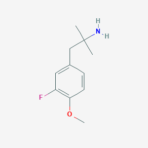 molecular formula C11H16FNO B8680112 1,1-Dimethyl-2-(3-fluoro-4-methoxyphenyl)ethylamine 