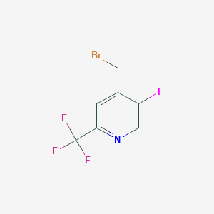 molecular formula C7H4BrF3IN B8680117 4-(Bromomethyl)-5-iodo-2-(trifluoromethyl)pyridine 