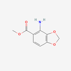 molecular formula C9H9NO4 B8680123 Methyl 2-amino-3,4-methylenedioxybenzoate 