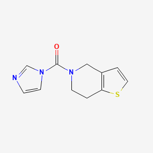 molecular formula C11H11N3OS B8680137 6,7-Dihydrothieno[3,2-C]pyridin-5(4h)-Yl(1h-Imidazol-1-Yl)methanone 