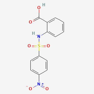 molecular formula C13H10N2O6S B8680145 2-[(4-Nitrophenyl)sulfonylamino]benzoic acid 