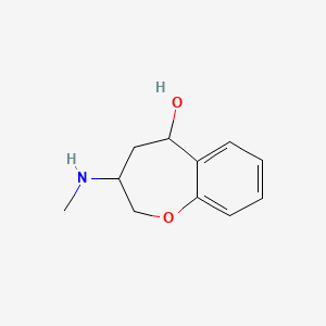 molecular formula C11H15NO2 B8680157 3-(Methylamino)-2,3,4,5-tetrahydro-1-benzoxepin-5-ol 