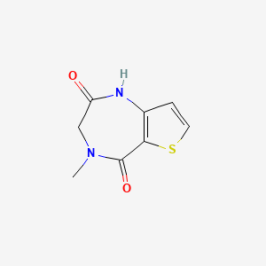 molecular formula C8H8N2O2S B8680266 4-Methyl-3,4-dihydro-1H-thieno[3,2-e][1,4]diazepine-2,5-dione 