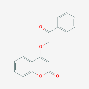molecular formula C17H12O4 B8680292 4-(2-Oxo-2-phenylethoxy)-2H-1-benzopyran-2-one CAS No. 81263-52-7