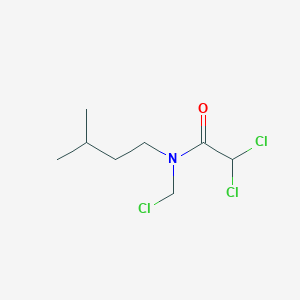 molecular formula C8H14Cl3NO B8680348 2,2-Dichloro-N-(chloromethyl)-N-(3-methylbutyl)acetamide CAS No. 88498-42-4
