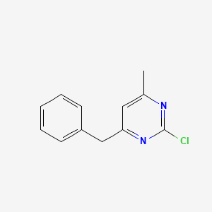molecular formula C12H11ClN2 B8680349 4-Benzyl-2-chloro-6-methyl-pyrimidine 