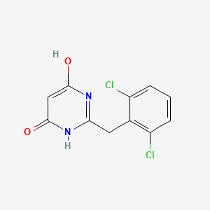 molecular formula C11H8Cl2N2O2 B8680395 2-[(2,6-Dichloro-phenyl)methyl]-4,6-pyrimidinediol 