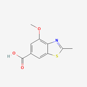 molecular formula C10H9NO3S B8680412 4-Methoxy-2-methylbenzo[D]thiazole-6-carboxylic acid CAS No. 739365-26-5