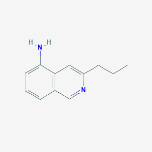 molecular formula C12H14N2 B8680463 5-Amino-3-propylisoquinoline 