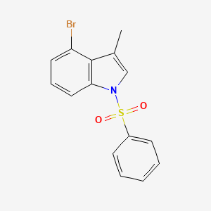 molecular formula C15H12BrNO2S B8680504 4-Bromo-3-methyl-1-(phenylsulfonyl)-1H-indole 