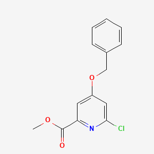molecular formula C14H12ClNO3 B8680514 Methyl 4-(benzyloxy)-6-chloropyridine-2-carboxylate 