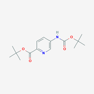 molecular formula C15H22N2O4 B8680535 tert-Butyl 5-((tert-butoxycarbonyl)amino)picolinate 