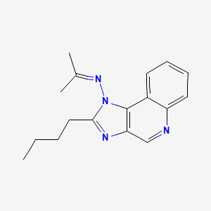 molecular formula C17H20N4 B8680544 N-(2-Butyl-1H-imidazo[4,5-c]quinolin-1-yl)propan-2-imine CAS No. 749921-63-9