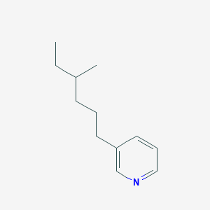 molecular formula C12H19N B8680554 Pyridine, 3-(4-methylhexyl) CAS No. 140691-67-4
