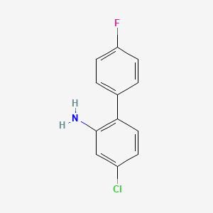 molecular formula C12H9ClFN B8680560 4-Chloro-4'-fluorobiphenyl-2-amine 