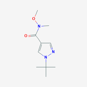 molecular formula C10H17N3O2 B8680569 1-tert-butyl-1H-pyrazole-4-carboxylic acid methoxy-methyl-amide 