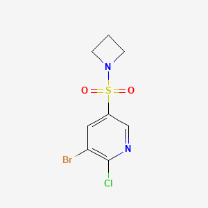 molecular formula C8H8BrClN2O2S B8680626 5-(Azetidin-1-ylsulfonyl)-3-bromo-2-chloropyridine CAS No. 919784-25-1