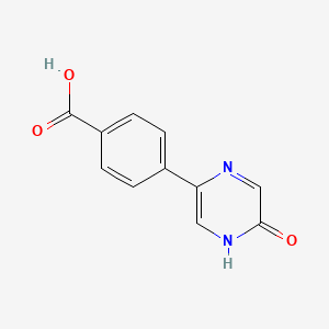 molecular formula C11H8N2O3 B8680637 4-(5-Hydroxypyrazin-2-yl)benzoic acid 