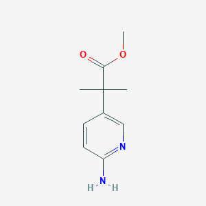 molecular formula C10H14N2O2 B8680655 Methyl 2-(6-aminopyridin-3-yl)-2-methylpropanoate 