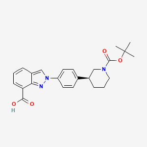 2-{4-[(3S)-1-(tert-butoxycarbonyl)piperidin-3-yl]phenyl}-2H-indazole-7-carboxylic acid